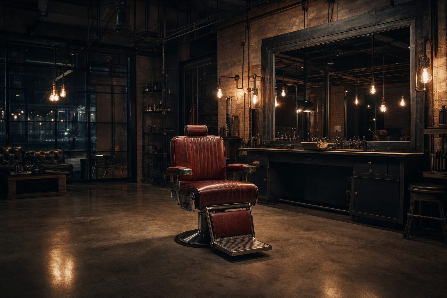 Интериорът на Bohemia Barber